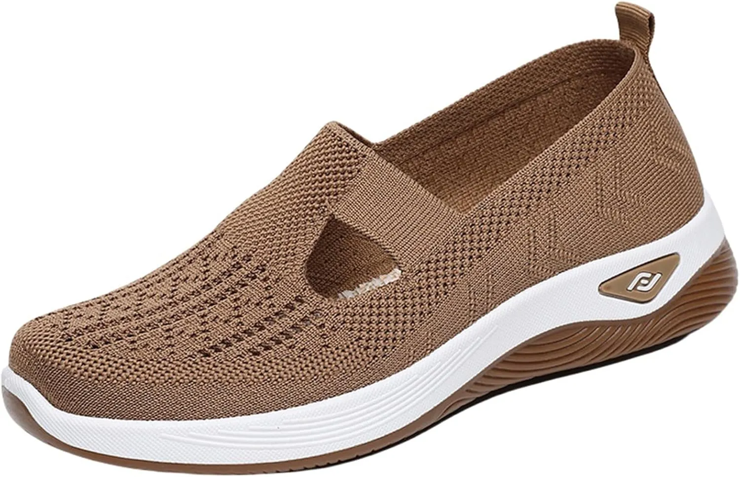 Womens Orthopedic Shoes, Woven Soft Shoes for Women, Arch Support Shoe, Breathable Slip on Foam Diabetic Sneakers