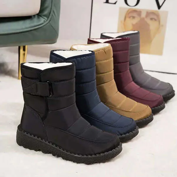 Women's Round Toe Mid-Calf Snow Boots