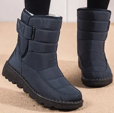Women's Round Toe Mid-Calf Snow Boots