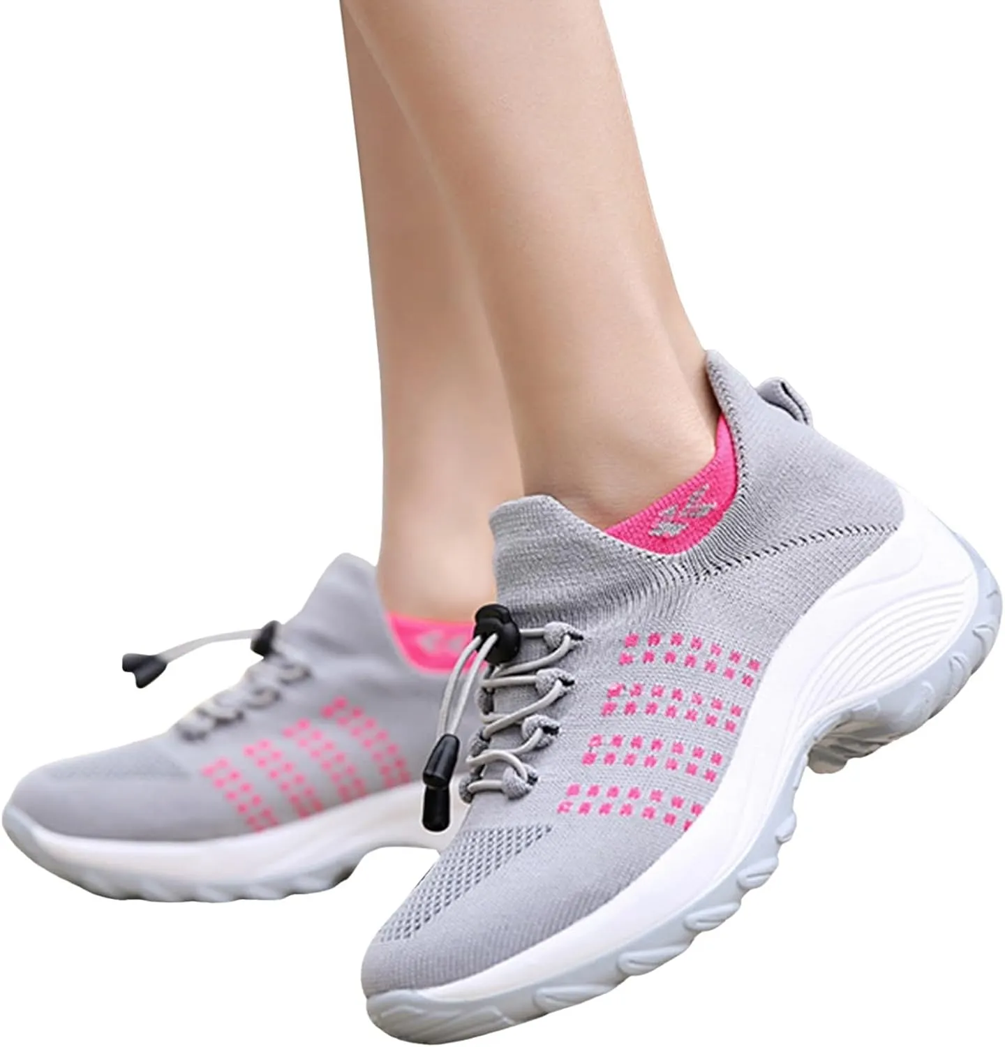 Womens Slip On Walking Shoes Non Slip Classic Comfort Flat Fashion Running Sneakers Arch Support Orthopedic Breathable Workout Shoes Lightweight Gym Padded Insole Sneaker for Outdoor Daily Wear