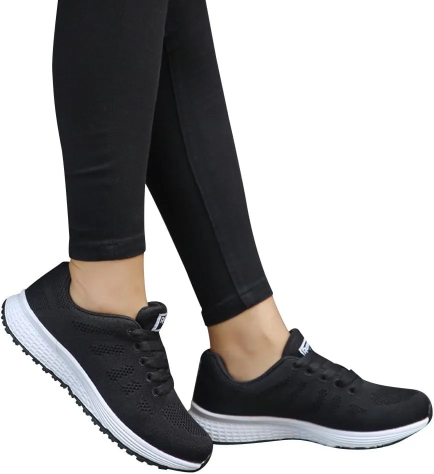 Womens Sneakers Air Cushion Running Shoes Lace Up Slip On Shoes Women Lightweight Casual Shoes for Fall Fashion Sneakers Slip On Tennis Shoe Trainers Shoe