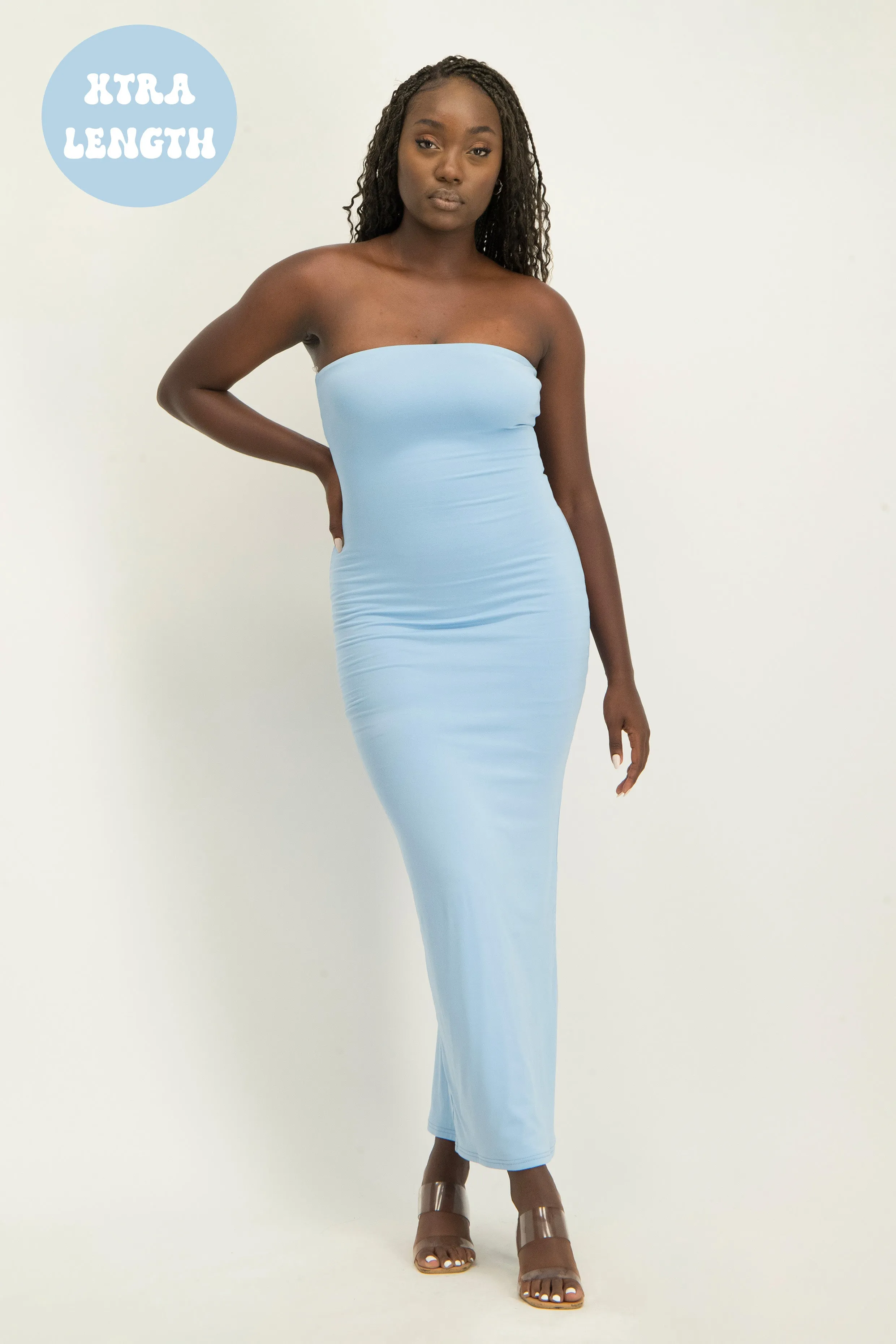 XTRA LENGTH Lounge Bandeau Bodycon Dress