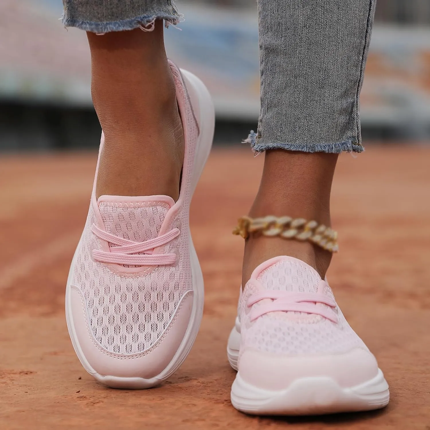 ZWRXW Women's Orthopedic Loafers Slip-On Walking Shoes Arch Support & Non-Slip Breathable Shoes Low Top Fashion Sneakers Lightweight Outdoor Hiking Sneakers